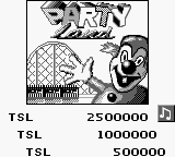 Pinball Fantasies title screen for GameBoy